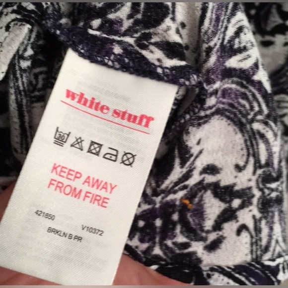 White Stuff Top Size 10 Black and White - Picture 3 of 6